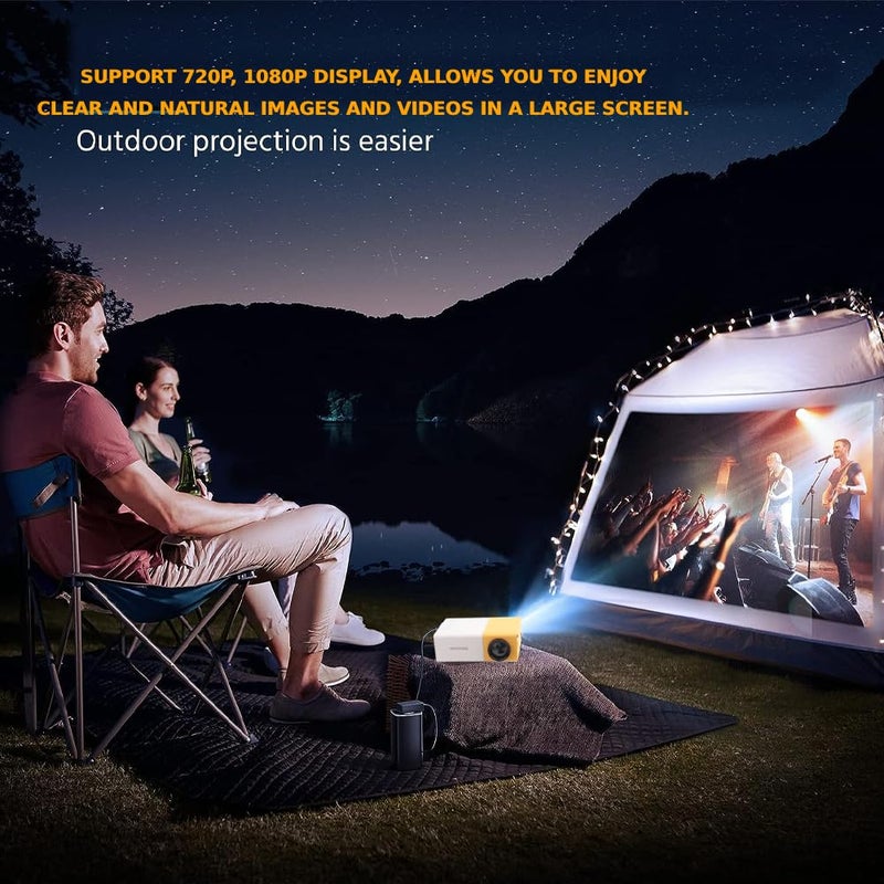 Wendry Smart Projector, Portable 6000 Lumens LED Mini Projector, 1080P Home Theater Video Projector Suitable for Outdoor Recreation and Home Theaters - Image 2